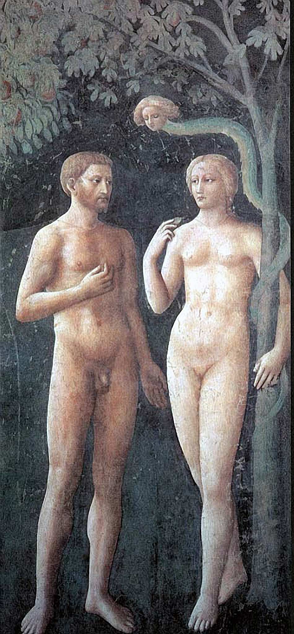 Adam And Eve by Masolino da Panicale